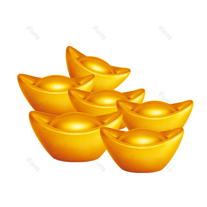 装饰图片,元素元素,立体PNG,元宝免抠素材